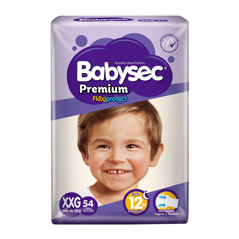 Pañales Babysec Premium 54 Unidades Talla XXG Pañales Babysec Premium 54 Unidades Talla XXG